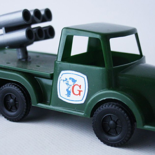 Vintage 70's Greek military rocket launcher truck 17cm Grecostyl new