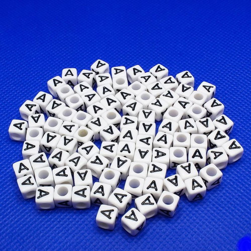 A Acrylic Beads 6mm Pack of 100 New