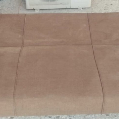 Sofa beds set of 2, three-seater and two-seater with storage, like new, light brown