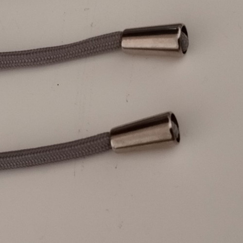 Mobile phone case lanyard new, gray with silver metal details