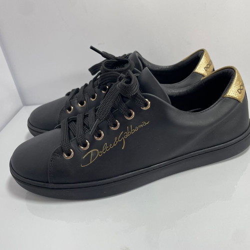 Dolce & Gabbana leather sneakers used, size 37.5, black