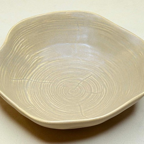 Stoneware plate Espiel Professional with wavy design, diameter 21.5 cm like new