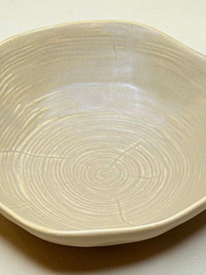 Stoneware plate Espiel Professional with wavy design, diameter 21.5 cm like new