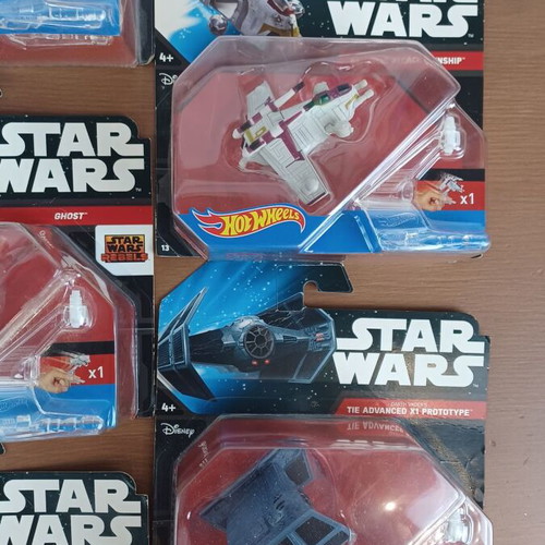 Star Wars Hot Wheels Mattel collection set of 7 used ships