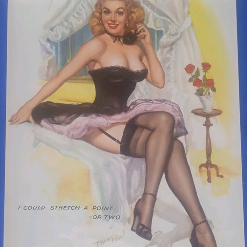 Lithograph calendar 1957 used, good condition