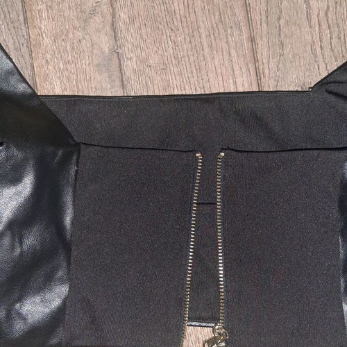 Crop top blouse Zara leather like new, black size M