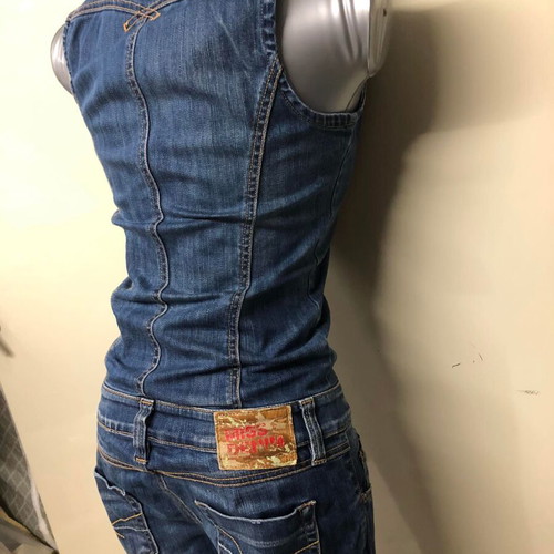 Miss Denim denim jumpsuit like new, size S, blue