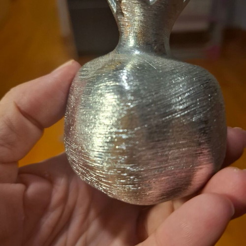 Metal decorative pomegranate silver handmade