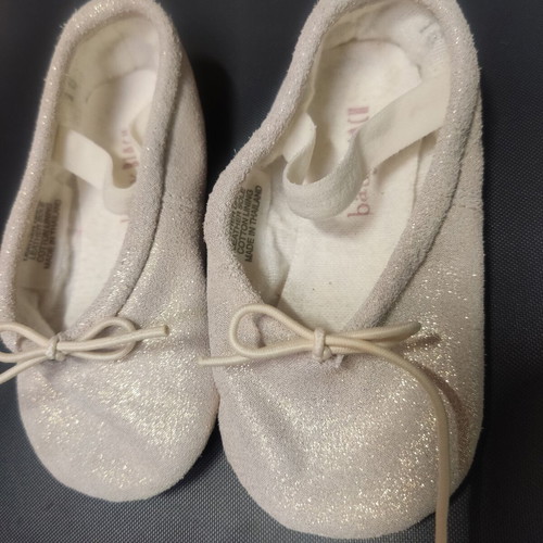Baby Bloch leather baby ballerinas with glitter, like new, 6-12 months