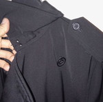 Black trench coat large