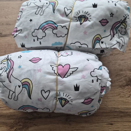 Children's fitted bed sheets for girls, new, size 100x200, set of 2