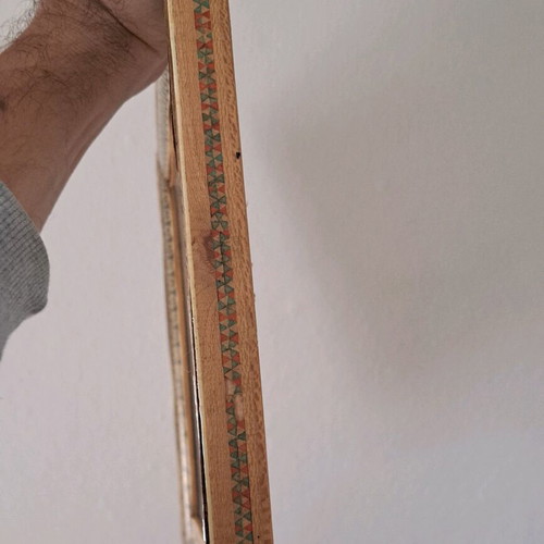 Περσικός πίνακας μεταχειρισμένος του 20ου αιώνα με χειροποίητη ξύλινη κορνίζα
