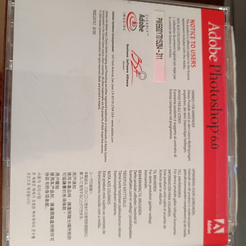Adobe Photoshop 6 retro software, used, scratch-free