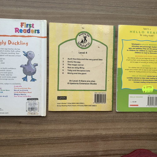 Children's books used, pack of 3 beginner English readers