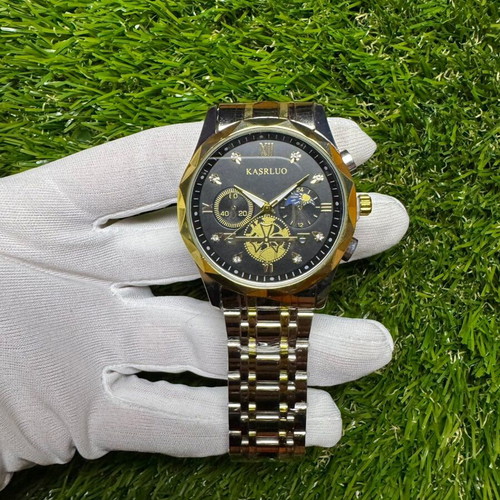 Luxurious Watch Silver Gold and Black for Men, New