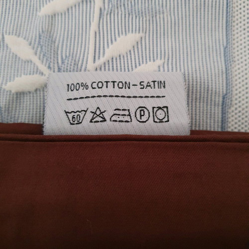 Das Home single bed sheet and duvet cover set cotton satin brown new