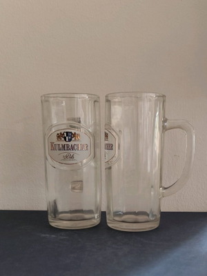 Kulmbacher 0.3 l beer glasses like new, pair