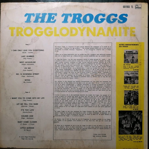 The Troggs Trogglodynamite record used, first Greek edition 1967