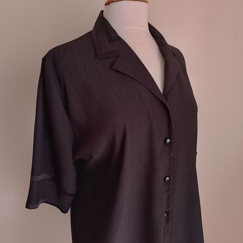 Silk women's black shirt used, size L