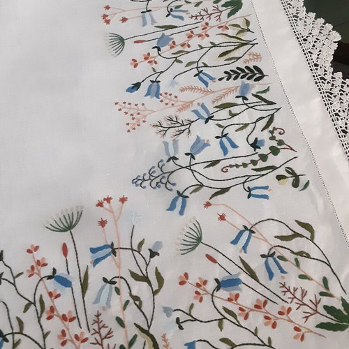 Tablecloth handmade like new, linen fabric 1.65×1.67