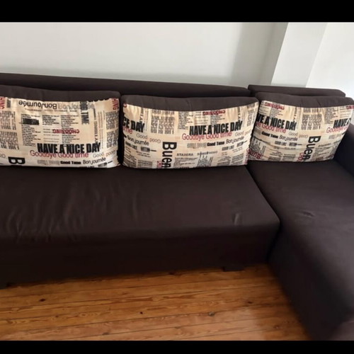 Corner sofa bed used with storage space, separable