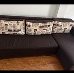 Corner sofa bed used with storage space, separable