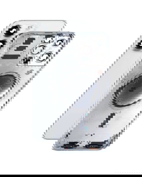 Πωλείται housing (σασί) για iPhone 14 Pro Max σε χρώμα Silver.