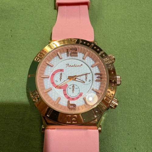 Wristwatch used, pink, women's