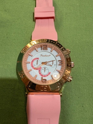 Wristwatch used, pink, women's
