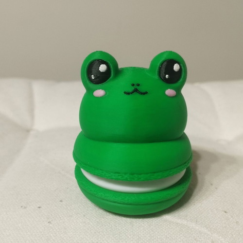 Macaron Frog Fidget Clicker 3D printed new, stress relief toy