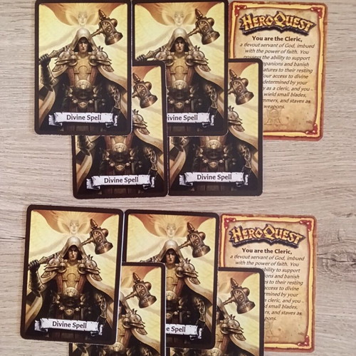 HeroQuest Cleric Hero expansion like new with 8 Divine Spell cards