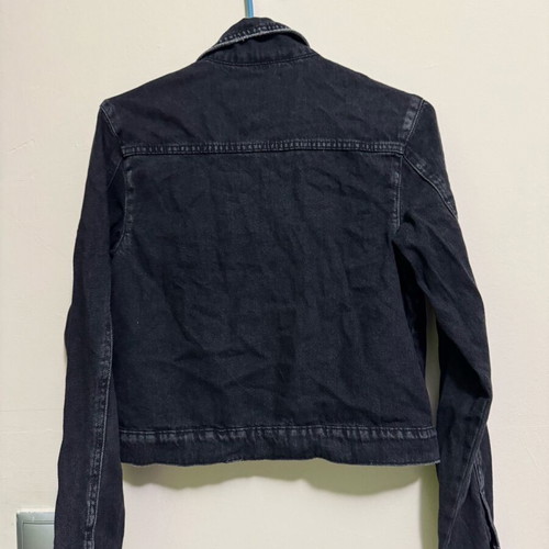 Black denim jacket size Small like new