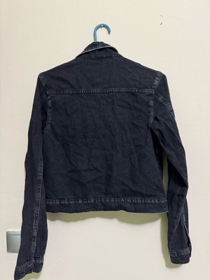 Black denim jacket size Small like new