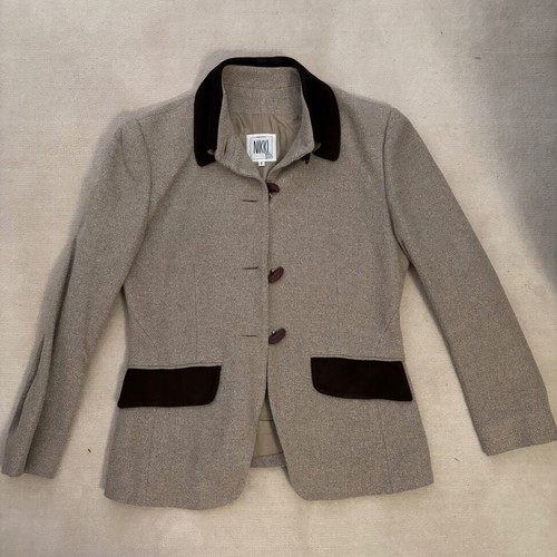 Vintage Nikki Bis Atelier wool blazer like new, beige and brown