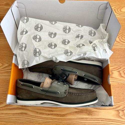 Timberland Classic Boat 2-Eye Size 45.5 New Olive Green