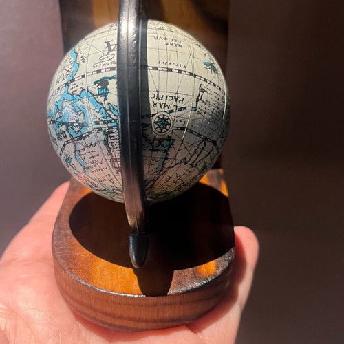 Vintage globe like new on wooden base