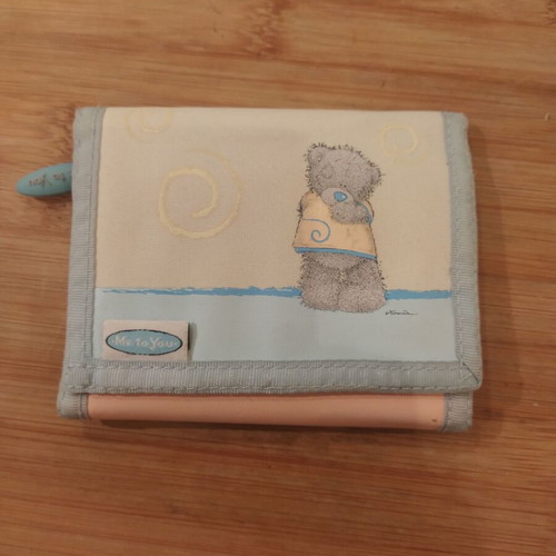 Me to You Tatty Teddy wallet like new, white-cream and turquoise