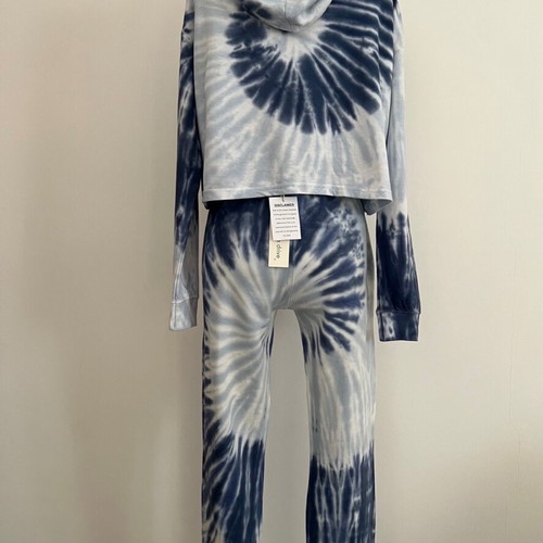 Ocean Drive tie-dye sweatshirt set new, white and blue, size S