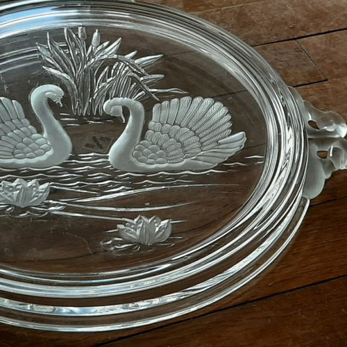 Mikasa serving trays 2 pieces, vintage crystal