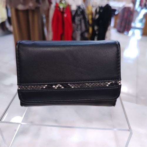 Black Python Line Allure women's wallet new, black