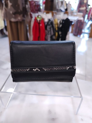 Black Python Line Allure women's wallet new, black