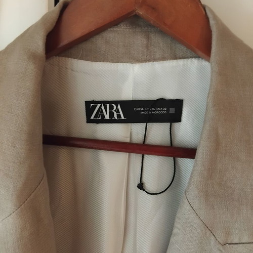 Linen Zara jacket XL beige like new