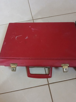 Carrying case with 55 cassette tapes