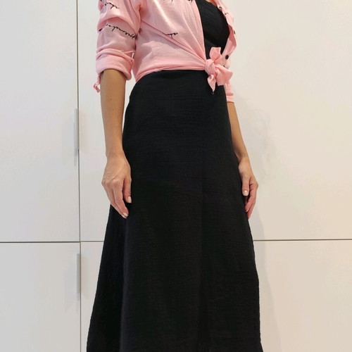 Zara midi dress new, black, with cutouts for autumn and spring