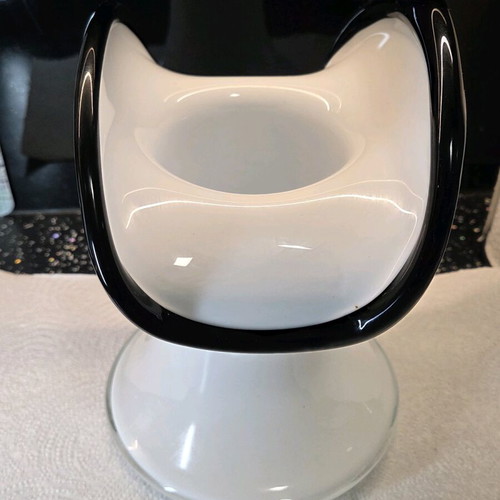 Ασπρόμαυρο βάζο J. Słuczan Orkusz Glassworks Poland σαν καινούργιο
