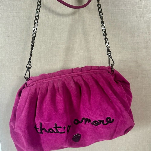Le Pandorine Magenta Velvet crossbody bag used