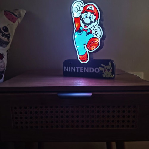 Nintendo Super Mario light box with Pikachu