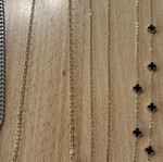 Stainless steel necklaces and bracelets, gold and silver colors