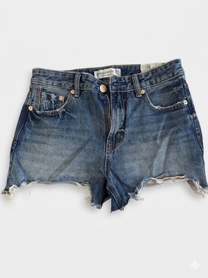 Stradivarius denim shorts like new, size S 36 8, blue