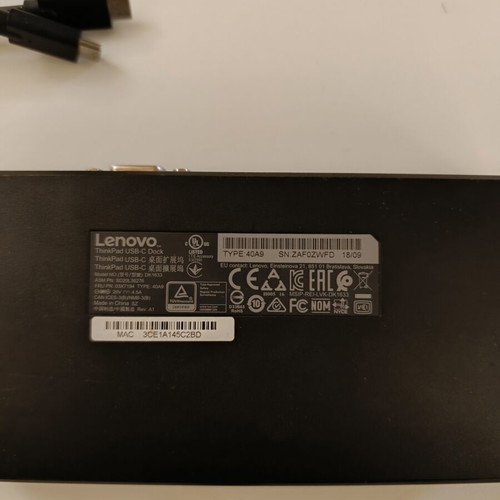 Lenovo USB-C Dock Station with 2 Display Ports like new